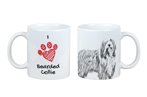 Tasse bearded collie avec - bearded,