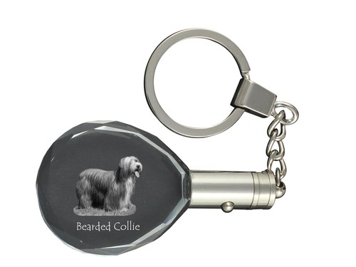 Bearded collie porte clés - collie, porte-clés