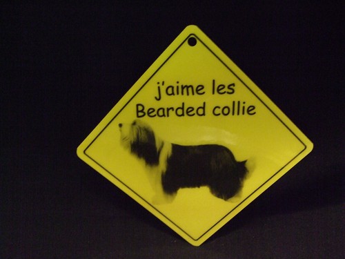 Pancarte aime les - les, bearded